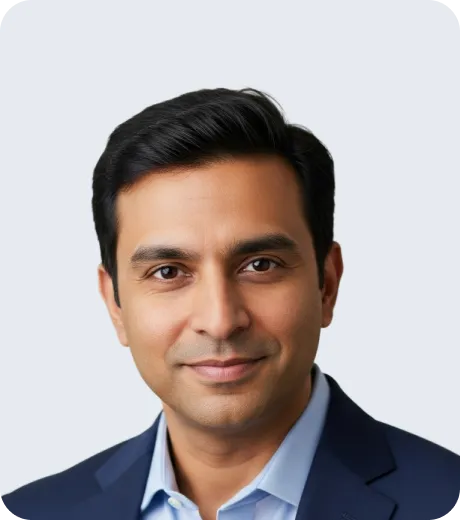 Modern AI avatar man with short hair for agile team intros